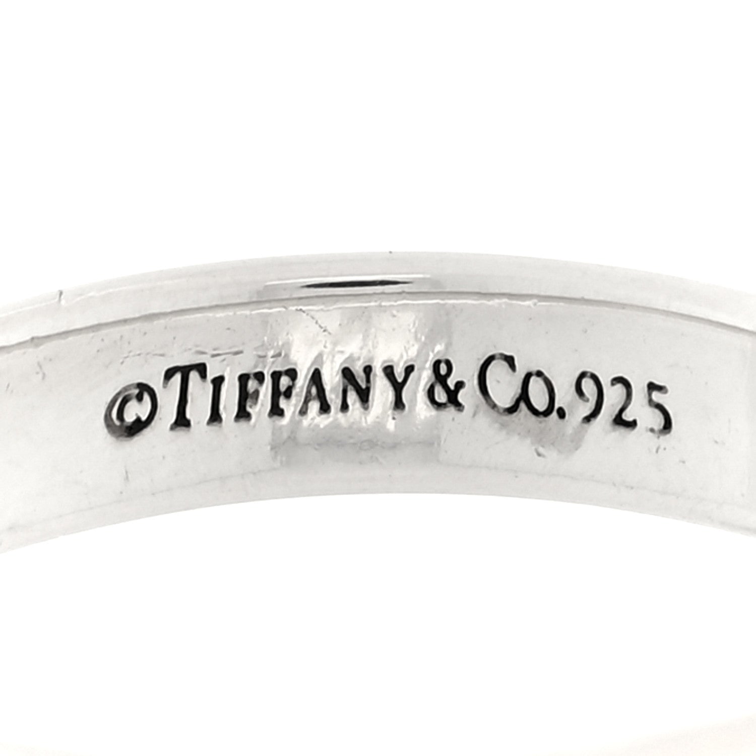 Tiffany Sterling Silver 1837 Lock Charm Ring 50 5.5 4 of 4