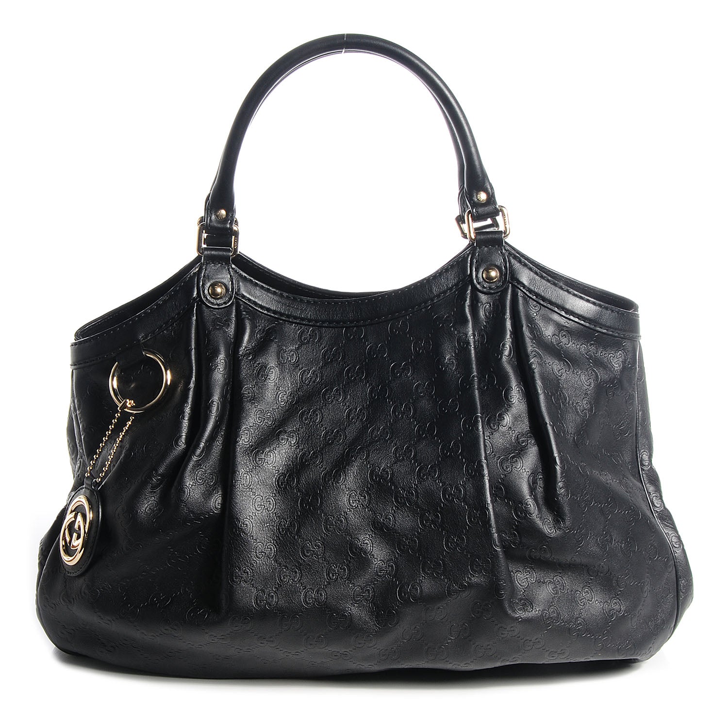 Gucci Guccissima Large Sukey Tote Black 1 of 8