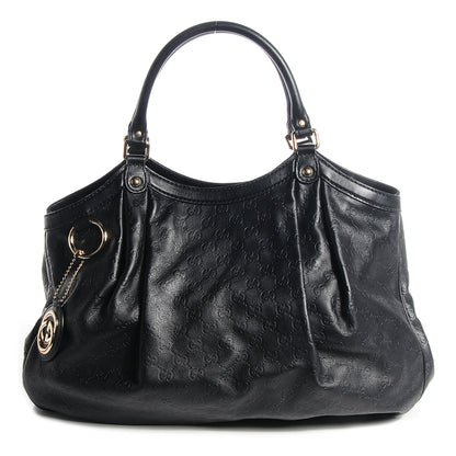 Gucci Guccissima Large Sukey Tote Black 1 of 8