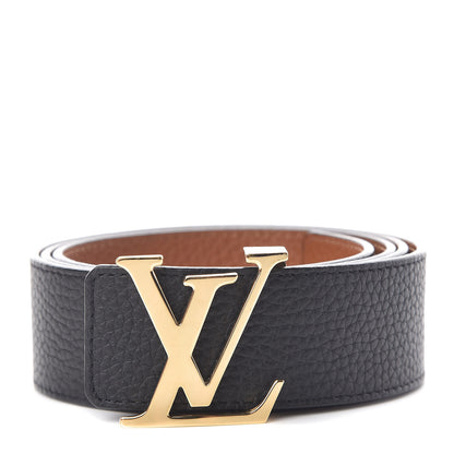 Louis Vuitton Taurillon Calfskin 40mm LV Initiales Reversible Belt 100 40 Black 1 of 7