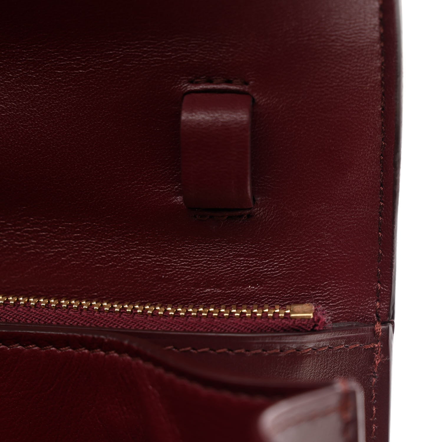 Celine Box Calfskin Medium Classic Box Flap Bag Burgundy 11 of 13