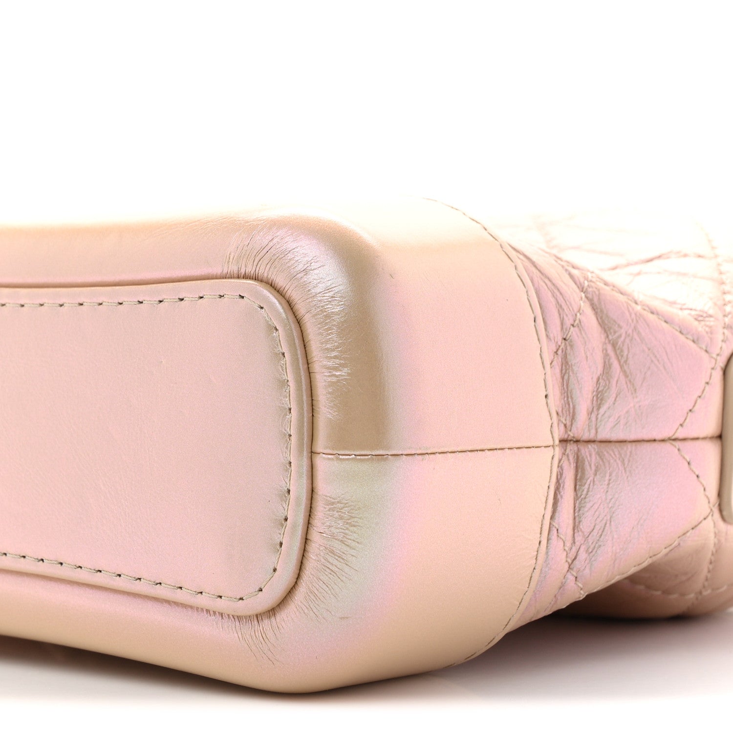 Chanel Iridescent Aged Calfskin Quilted Small Gabrielle Hobo Light Pink 10 of 10