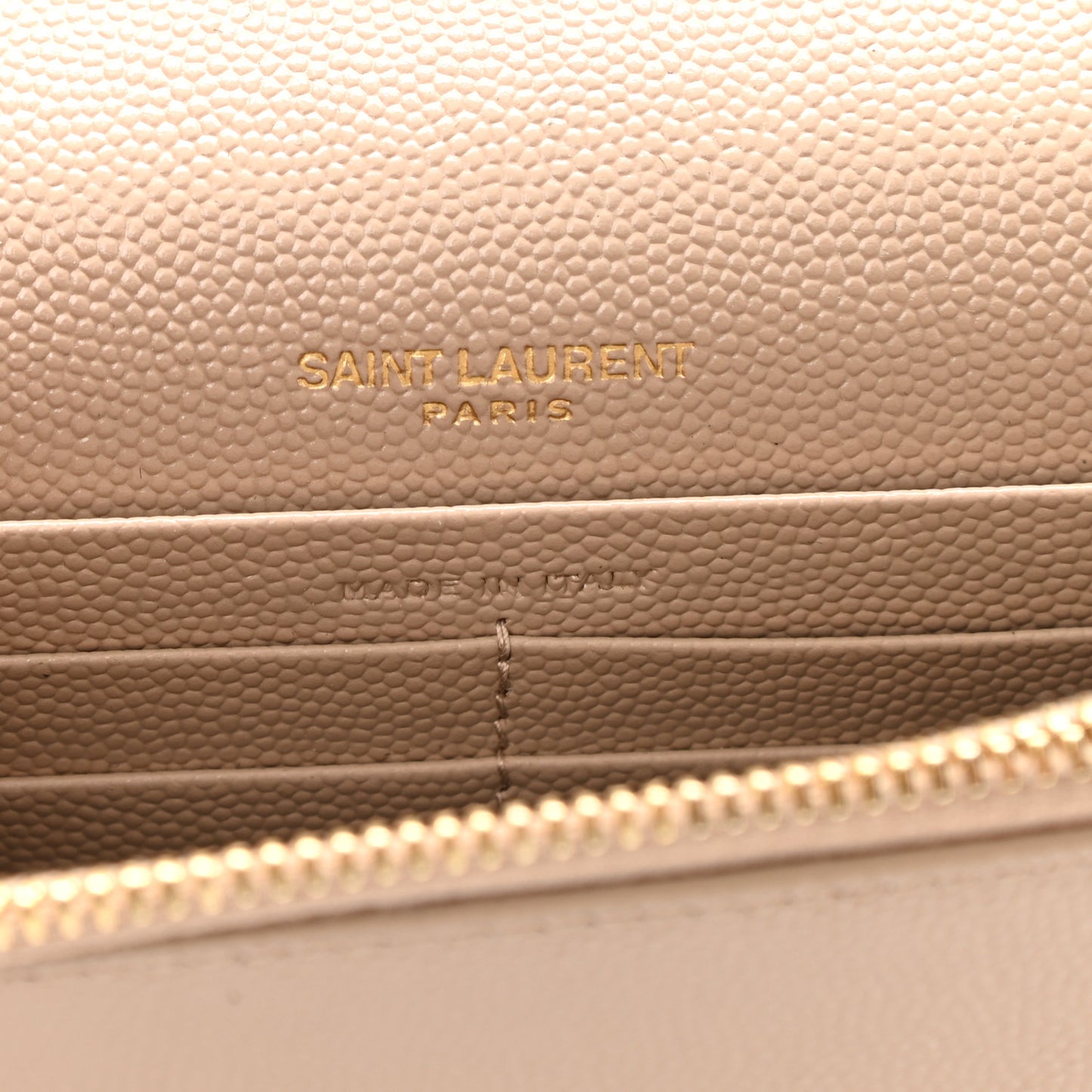 Smooth Calfskin Classic Monogram Kate Tassel Chain Wallet Dark Beige