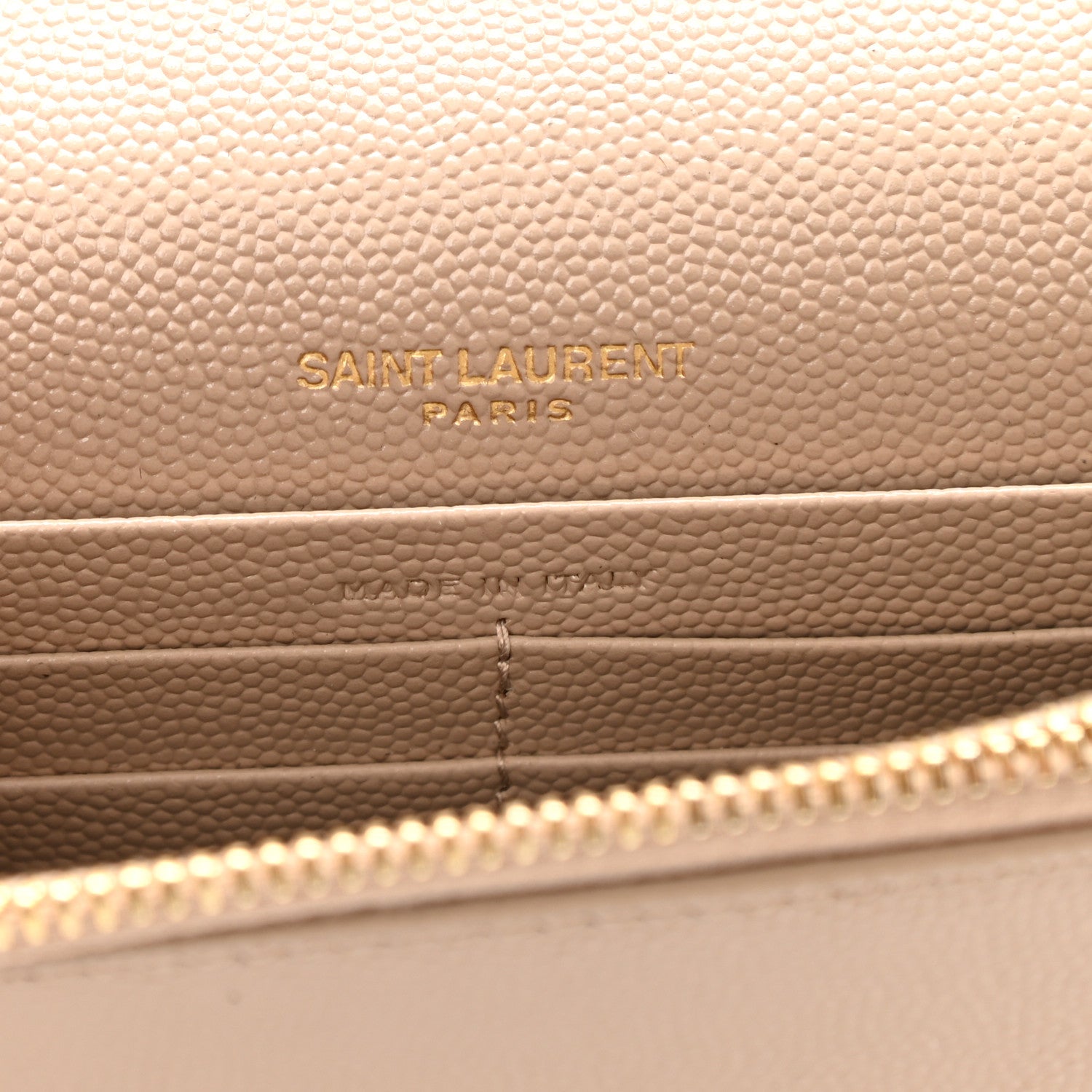 Saint Laurent Smooth Calfskin Classic Monogram Kate Tassel Chain Wallet Dark Beige 6 of 8