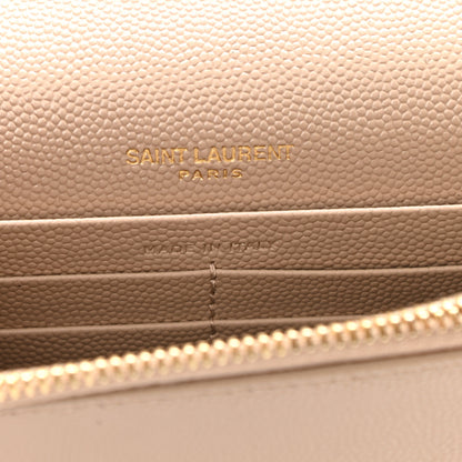 Saint Laurent Smooth Calfskin Classic Monogram Kate Tassel Chain Wallet Dark Beige 6 of 8