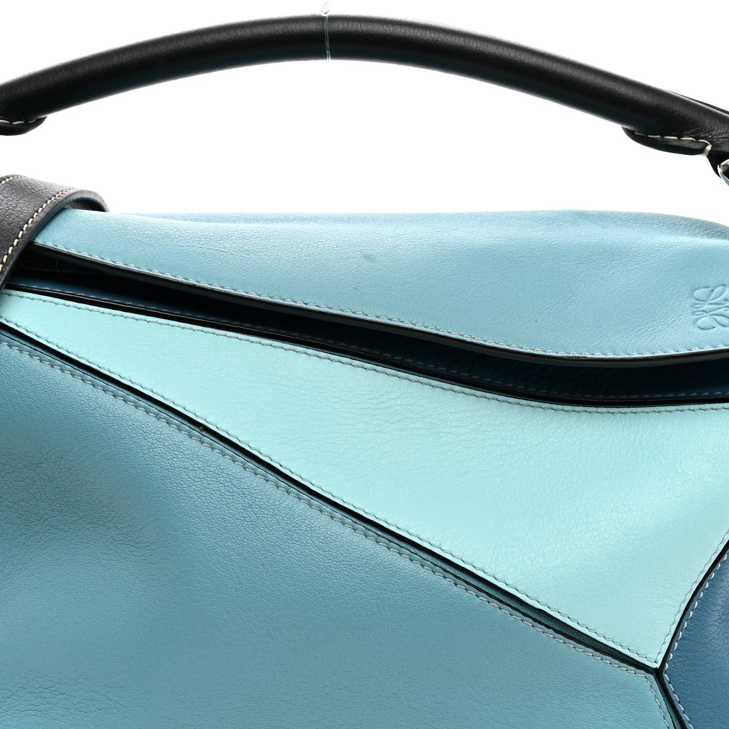 Calfskin Medium Puzzle Bag Light Blue Aqua