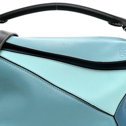 Loewe Calfskin Medium Puzzle Bag Light Blue Aqua 7 of 9