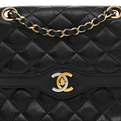 Chanel Lambskin Quilted Small Double Flap Bag Black 9 of 12