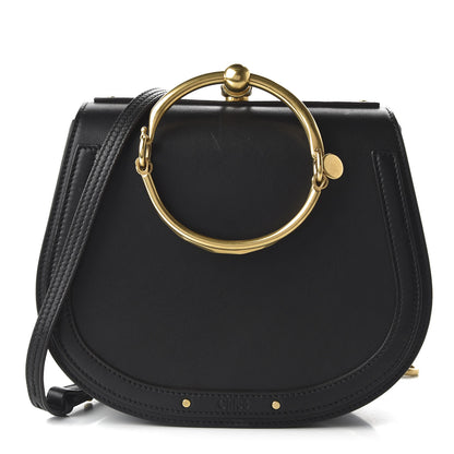 Chloe Calfskin Suede Medium Nile Bracelet Bag Black 1 of 10