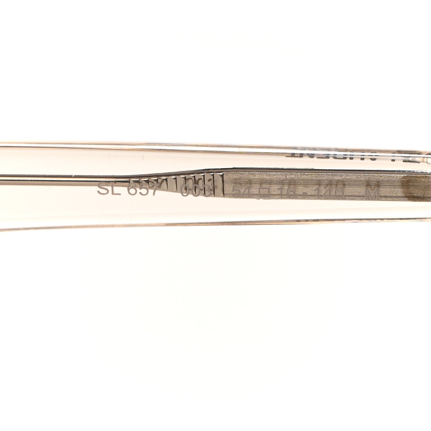 Acetate Lignes Pointues Cat Eye Sunglasses SL 657 Translucent Beige Grey