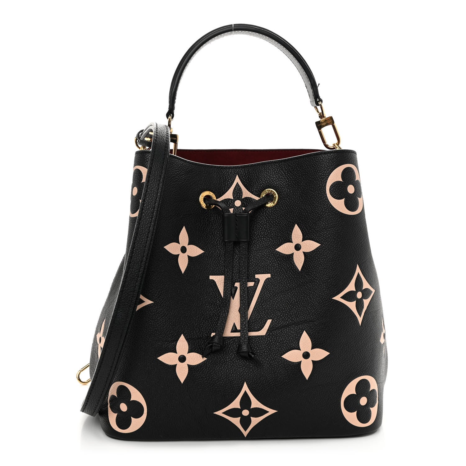 Louis Vuitton Empreinte Monogram Giant Neonoe MM Black Beige 3 of 12