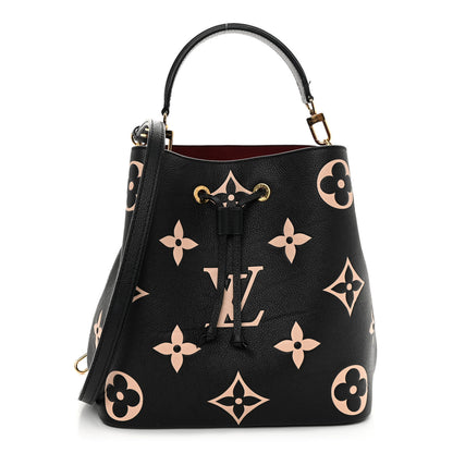 Louis Vuitton Empreinte Monogram Giant Neonoe MM Black Beige 3 of 12