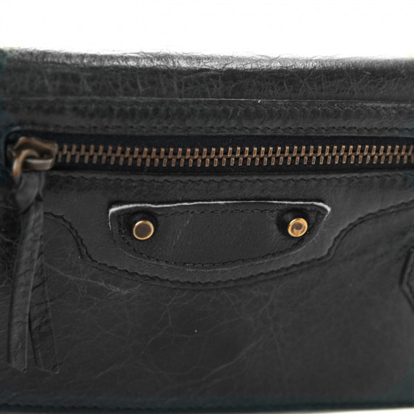 Agneau Classic Hardware Money Wallet Black