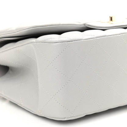 Chanel Caviar Quilted Jumbo Double Flap Grey 8 of 10