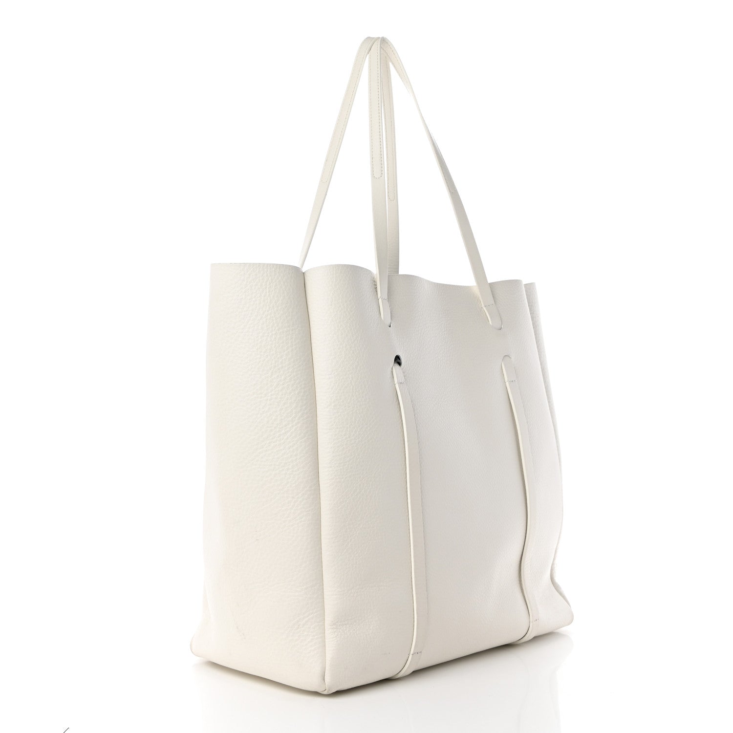 Balenciaga Smooth Calfskin Double Sided Medium Everyday Tote Optic White Black 4 of 19