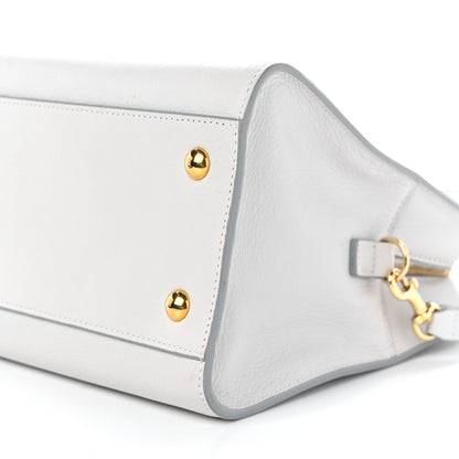 Saint Laurent Calfskin Small Monogram Cabas White 10 of 10