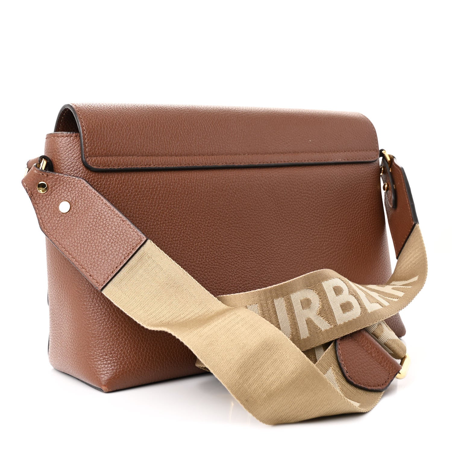 Burberry Calfskin Vintage Check Note Crossbody Bag Tan 1760302