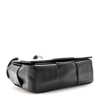 Bottega Veneta Crinkled Lambskin Maxi Intrecciato Extra Mini Cassette Crossbody Bag Black 4 of 9