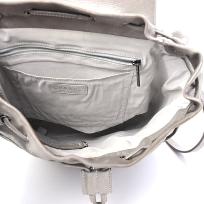 Chanel Iridescent Calfskin Chevron Quilted Small Urban Spirit Backpack Silver 4 of 5