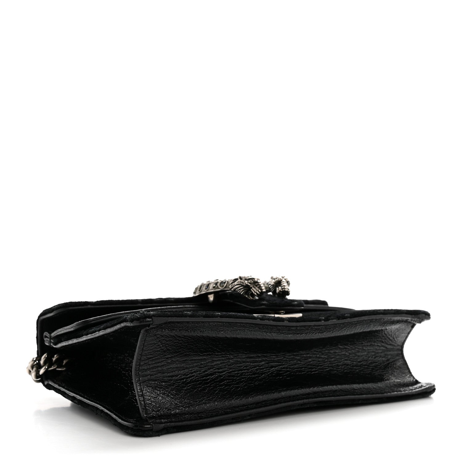 Gucci Velvet Skipper Crystal GG Monogram Small Dionysus Shoulder Bag Black Black Diamond 4 of 12
