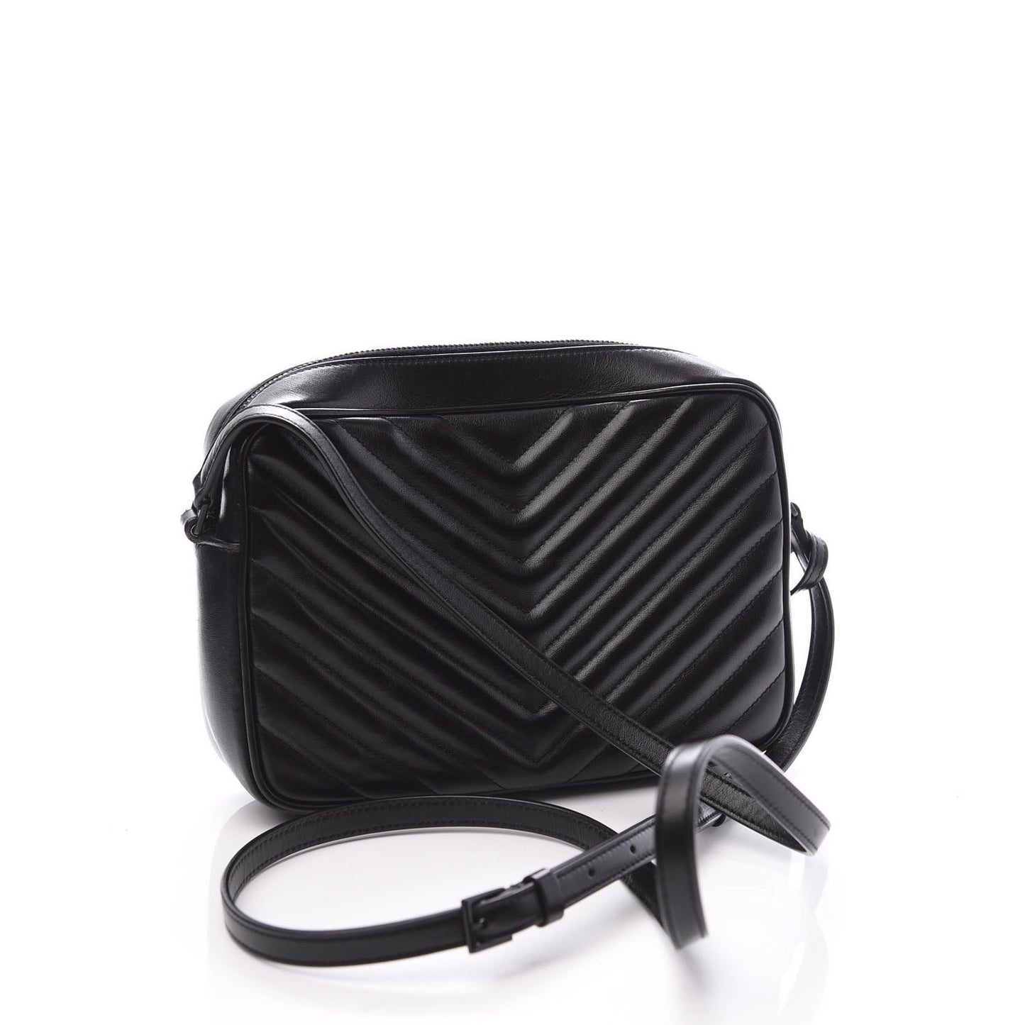 Calfskin Matelasse Monogram Lou Camera Bag Black