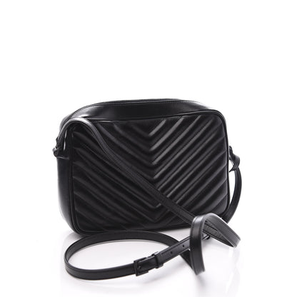 Saint Laurent Calfskin Matelasse Monogram Lou Camera Bag Black 2 of 13