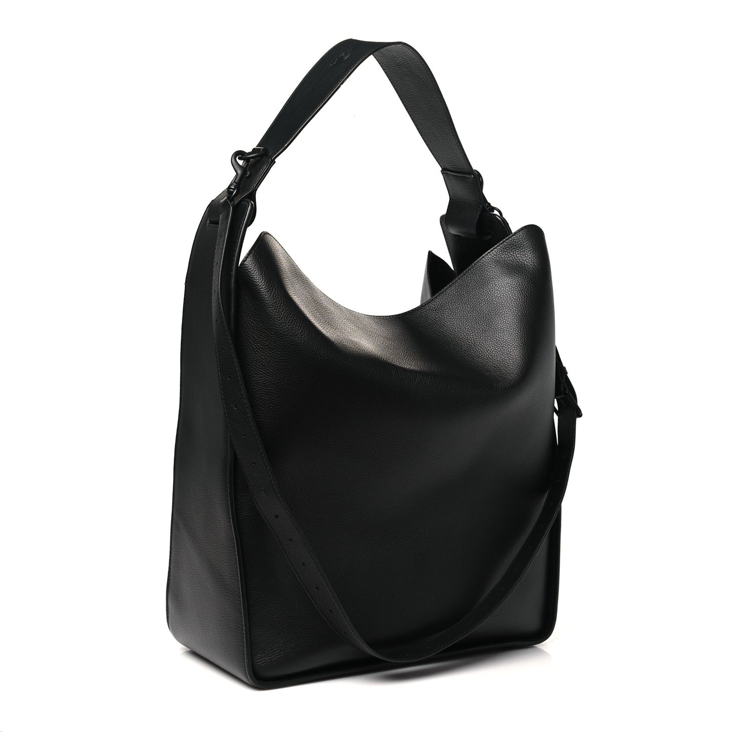 Calfskin Logo Embossed Tool 2.0 North-South Tote Black
