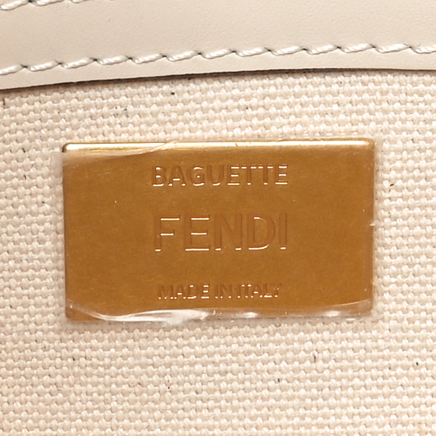 Fendi Canvas Vitello Seta FF Multicolor Embroidered Baguette Grezzo Multicolor Latte 6 of 10