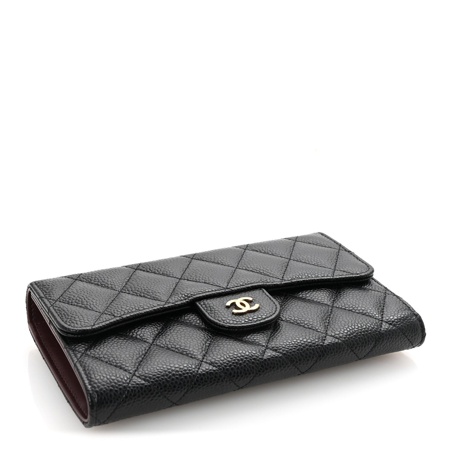 Chanel Caviar Quilted Large Flap Wallet Black 4 of 9