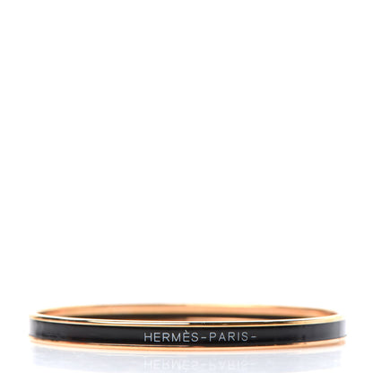 Hermes Enamel Printed Extra Narrow Printed Bracelet 65 Black 3 of 4