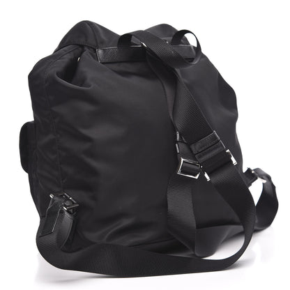 Prada Tessuto Nylon Saffiano Medium Backpack Black 2 of 12