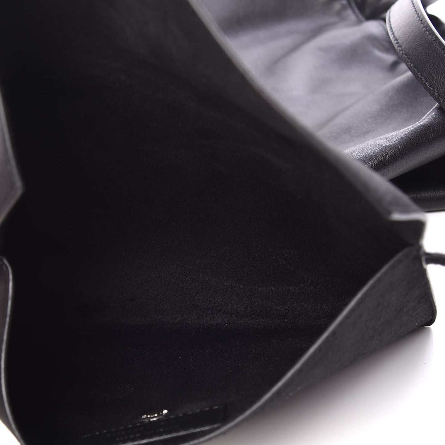 Lambskin Teddy Drawstring Bag Black