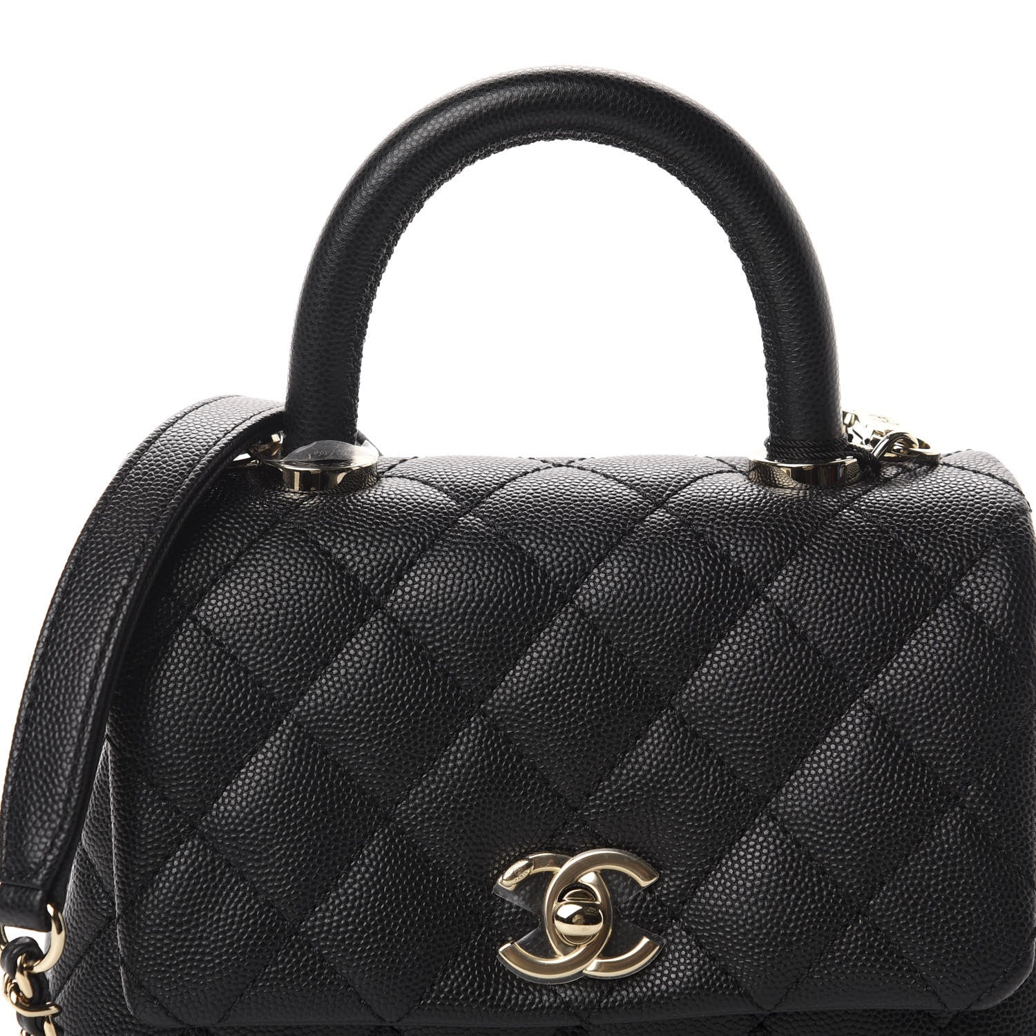 Chanel Caviar Quilted Extra Mini Coco Handle Flap Black 10 of 10