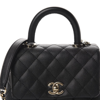 Chanel Caviar Quilted Extra Mini Coco Handle Flap Black 10 of 10