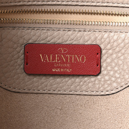 Valentino Garavani Grained Calfskin Small Rockstud Shoulder Tote Poudre 6 of 9