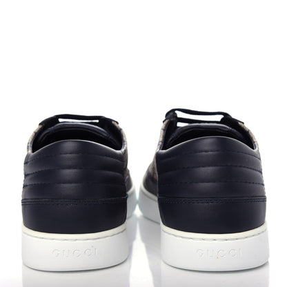 Gucci GG Supreme Monogram Calfskin Mens Low Top Sneakers 9 Blue Beige 7 of 11