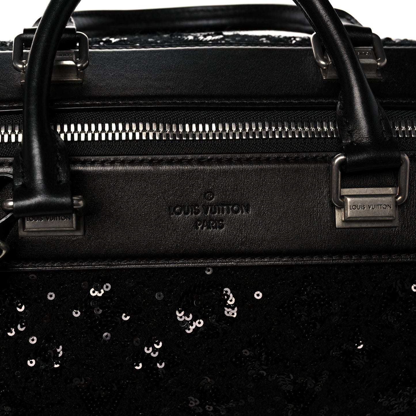 Sequin Monogram Sunshine Express Speedy Black