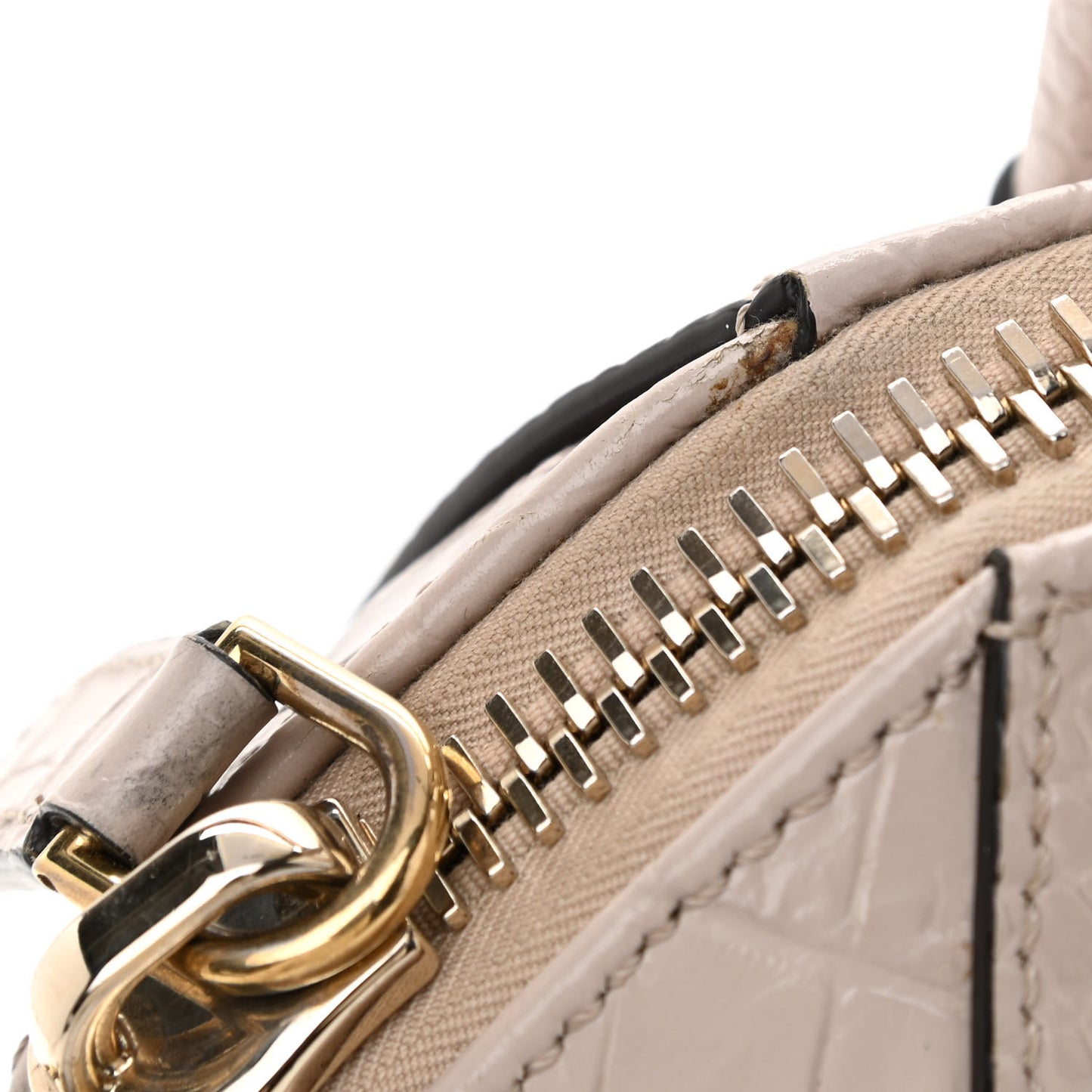 Calfskin Crocodile Embossed Mini Antigona Dune