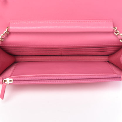 Chanel Caviar Quilted Wallet on Chain WOC Pink 5 of 11