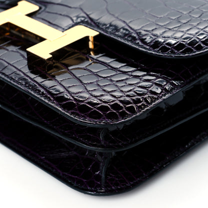 Hermes Shiny Constance 18 Aubergine 10 of 11