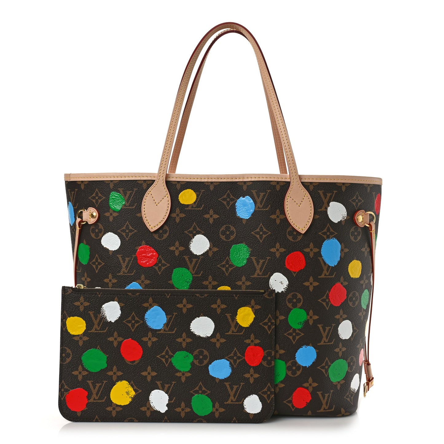 LV X YK Monogram Dots Neverfull MM
