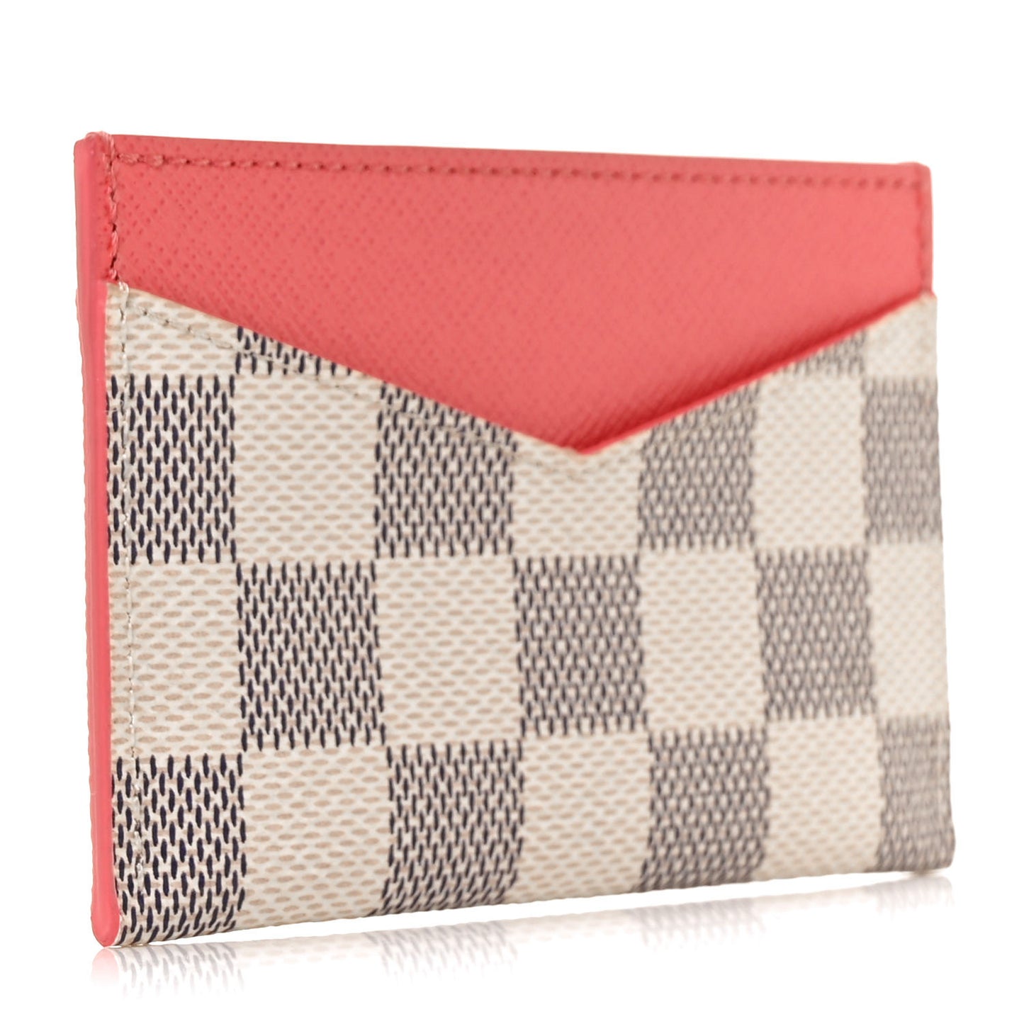 Damier Azur Daily Card Holder Rose Papaye