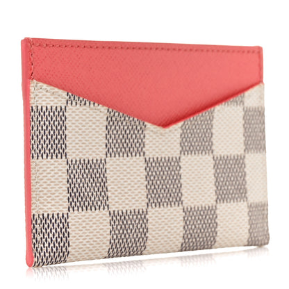 Louis Vuitton Damier Azur Daily Card Holder Rose Papaye 3 of 8