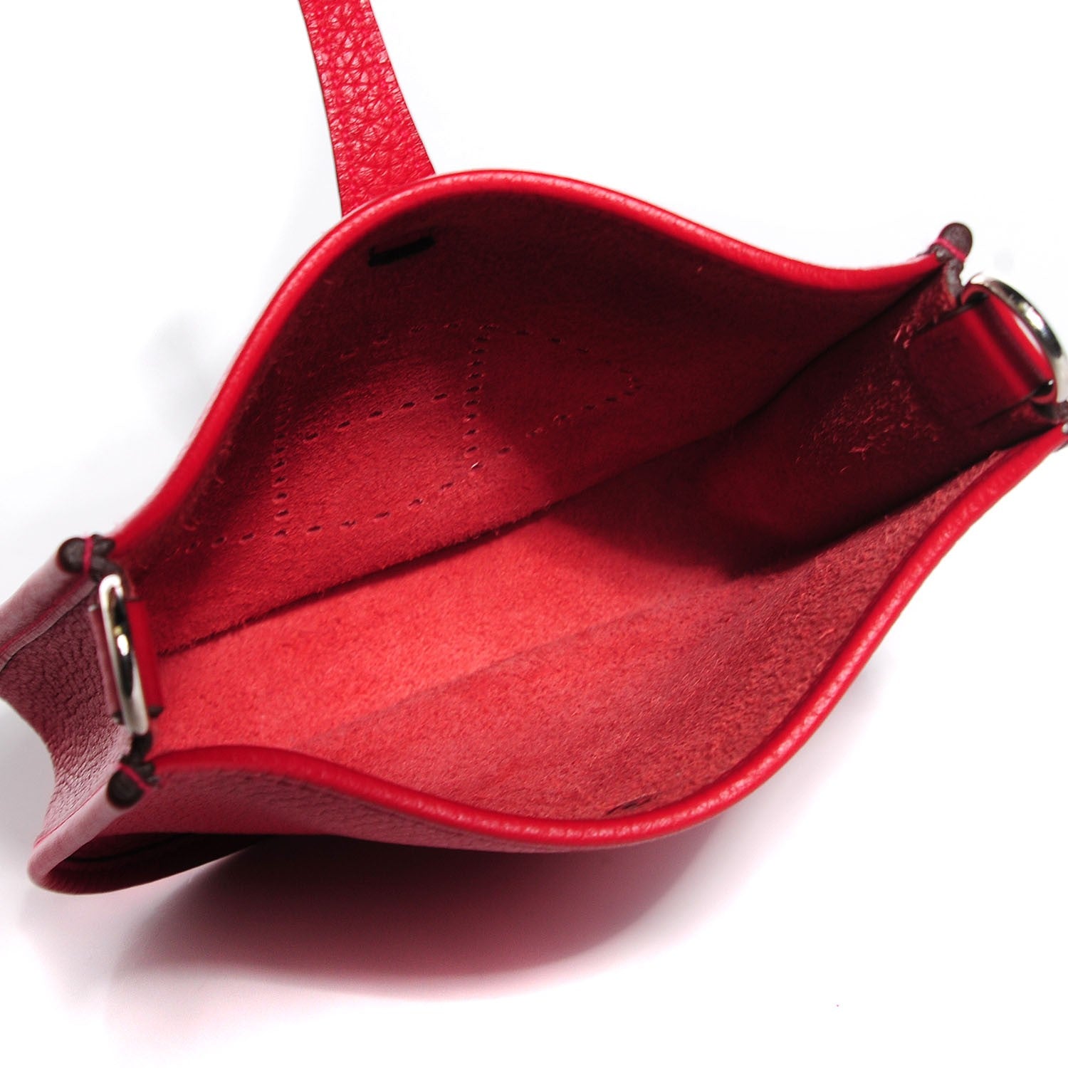 Hermes Taurillon Clemence Evelyne TPM Rouge Casaque 5 of 17