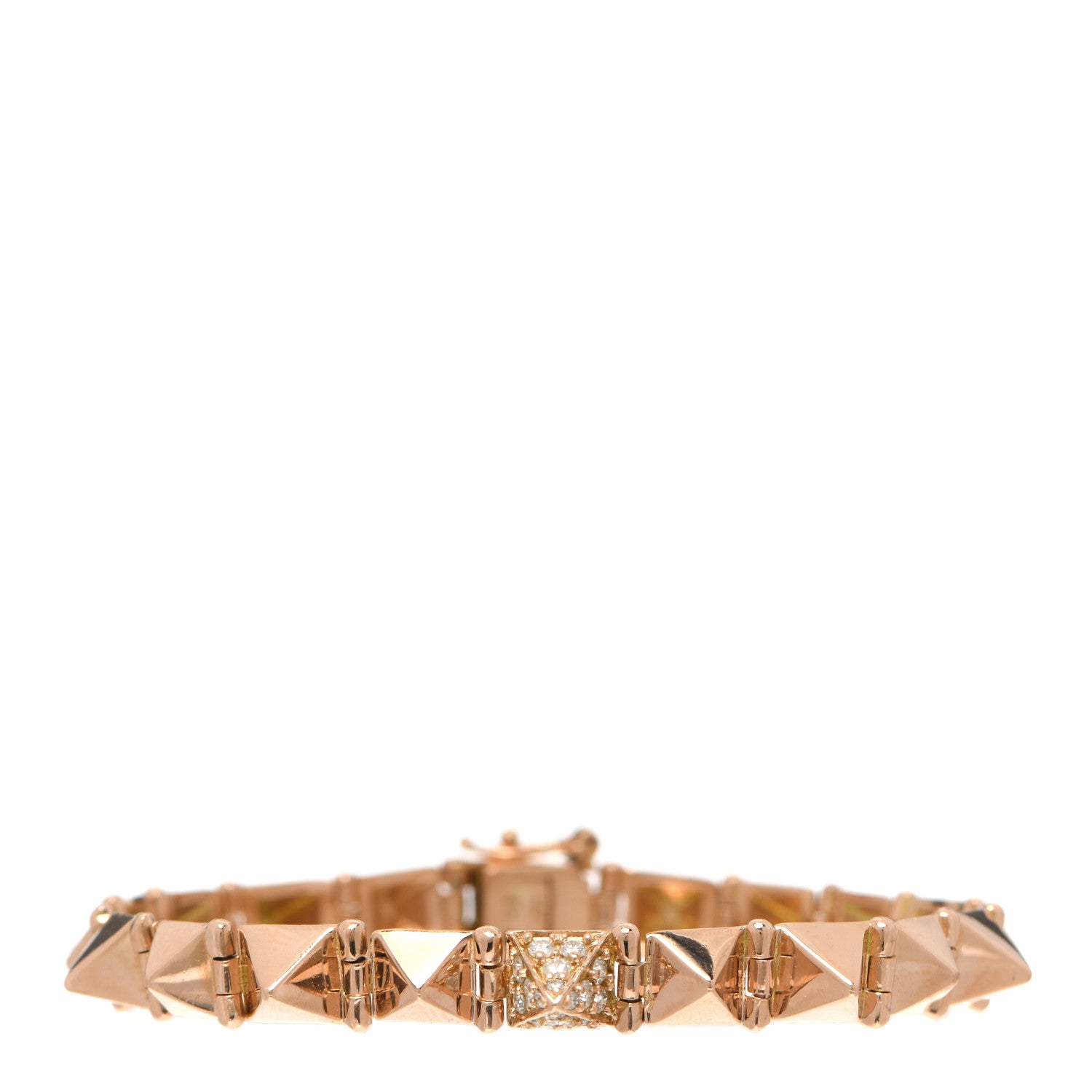 Anita Ko 14K Rose Gold Diamond Small Spike Bracelet 1 of 4