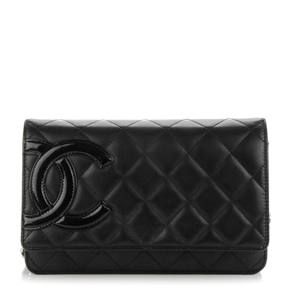 Chanel Calfskin Quilted Cambon Wallet On Chain WOC Black 1 of 8