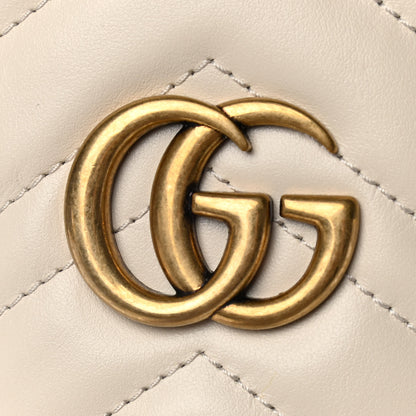 Gucci Calfskin Matelasse Mini GG Marmont 2.0 Bucket Bag White 14 of 21