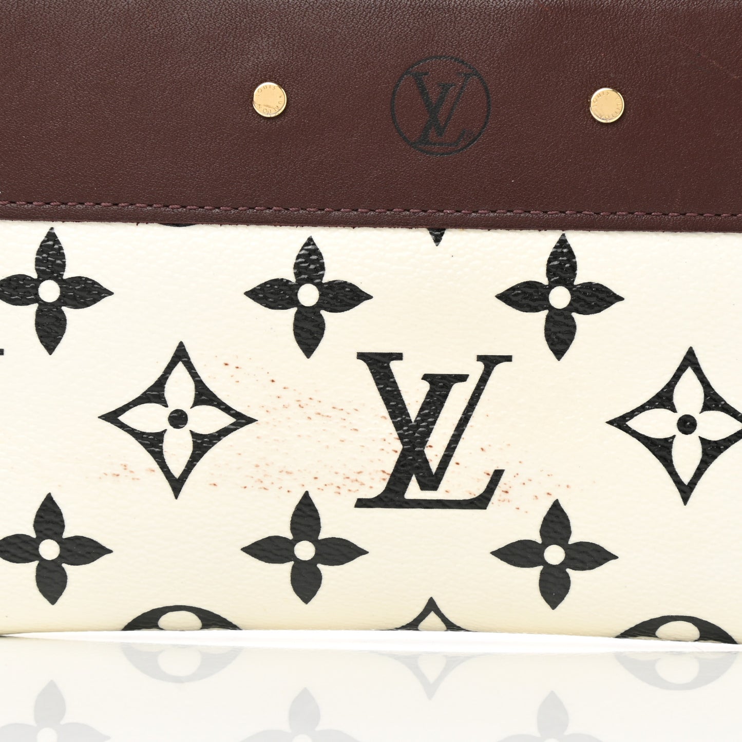 Calfskin Monogram Gamma Zippy Wallet White Chocolate