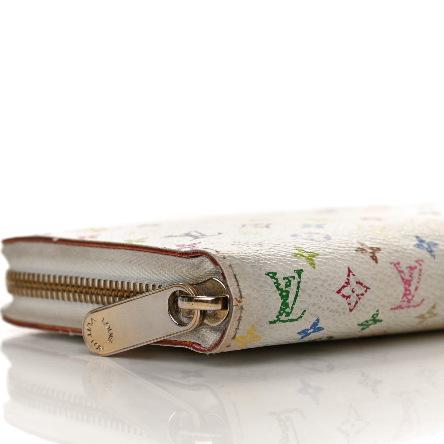 Monogram Multicolor Zippy Wallet White Litchi