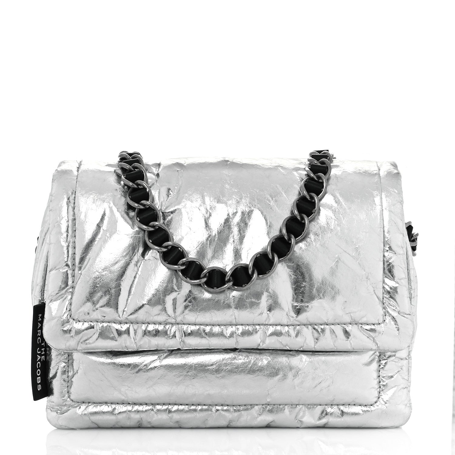 Marc Jacobs Metallic Lambskin The Pillow Bag Silver 1 of 10